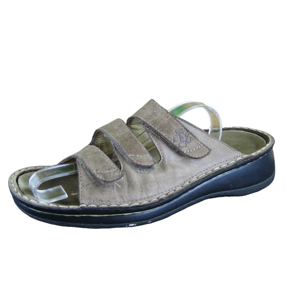 Kumfs Women Slide Brown Leather Sz 40 Medium Used 2025